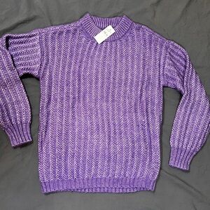 LOFT Purple Crewneck Sweater